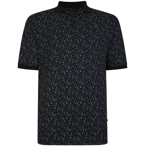 KAM Poloshirt mit Pfeilkopf-Print, Schwarz